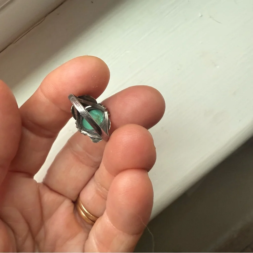 Sterling malachite ring - Picture 9 of 11